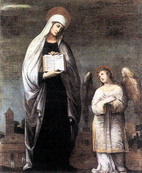 Święta Franciszka Rzymianka i jej Anioł Stróż Święta Franciszka Rzymianka i jej Anioł Stróż